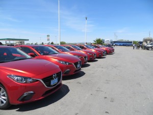 Mazda 3 hacia Matehuala