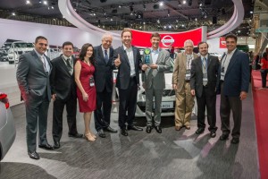 Nissan recebe prêmio de eficiência energética no Salão Internacional do Automóvel de São Paulo