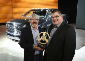 2015 Ram Power Wagon named Four Wheeler Magazine’s Pickup Truck of the Year: (Left to right) Rick Pewe, Director of Editorial for TEN Enthusiast Network off-road titles, and Bob Hegbloom, President and CEO of Ram Truck Brand