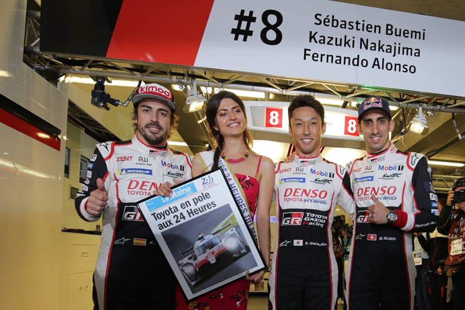 Alonso, Buemi y Nakajima consiguen pole para Toyota en Le Mans