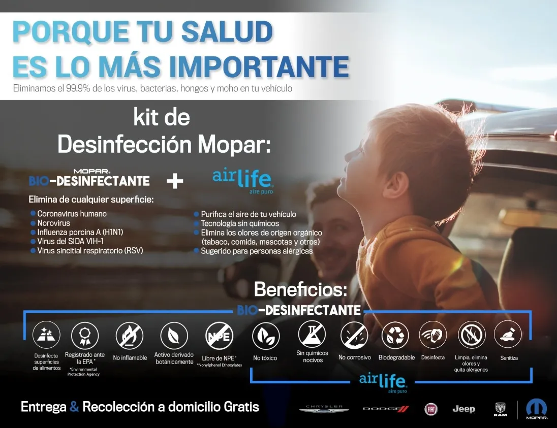 Servicio de sanitización MOPAR