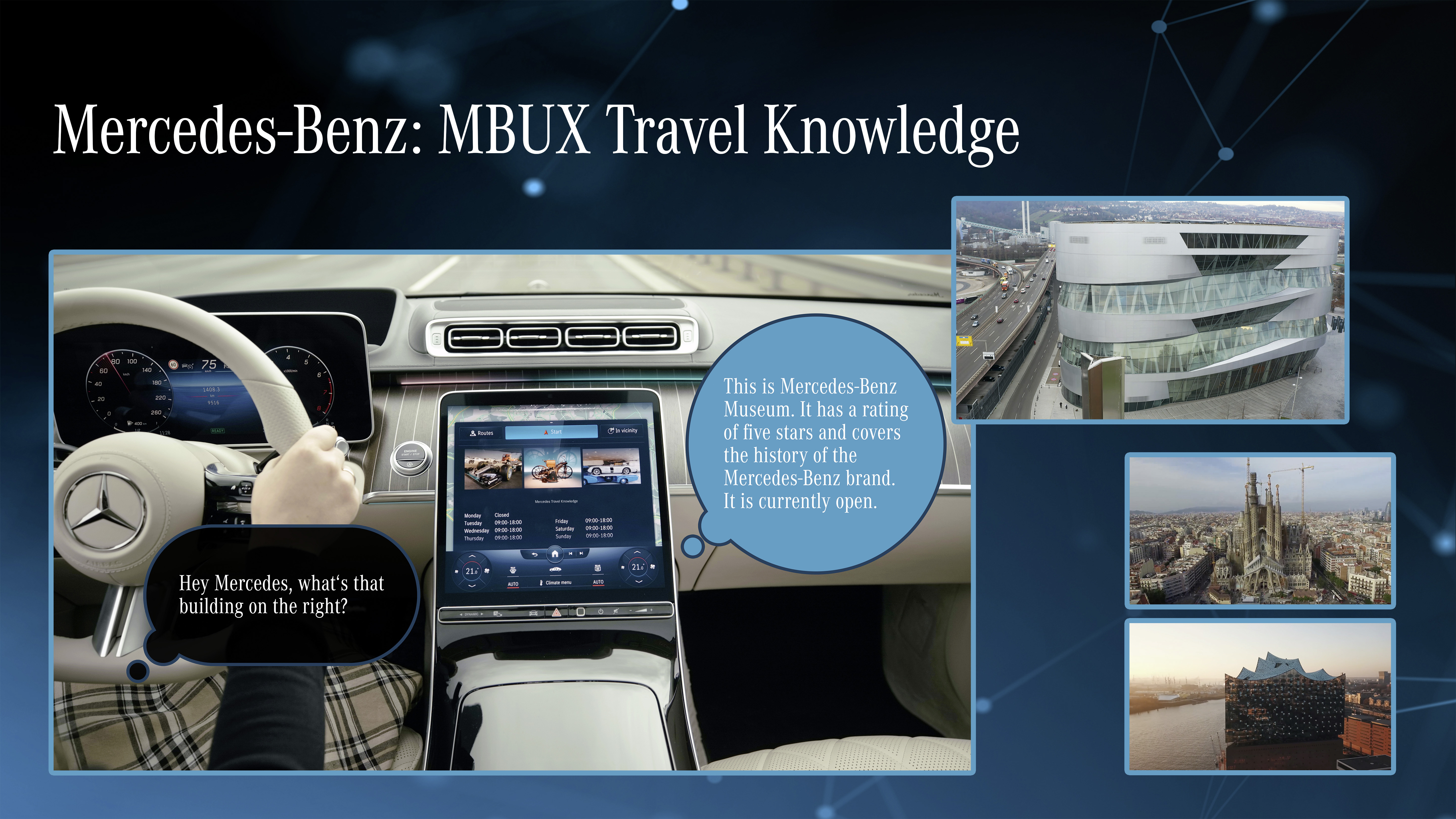 MercedesBenz präsentiert den MBUX Hyperscreen auf der CES Neue MBUXGeneration mit intelligenten neuen Features wie dem Mercedes Travel Knowledge
MercedesBenz presents the MBUX Hyperscreen at CES New MBUX generation with intelligent new featur | Memo Lira