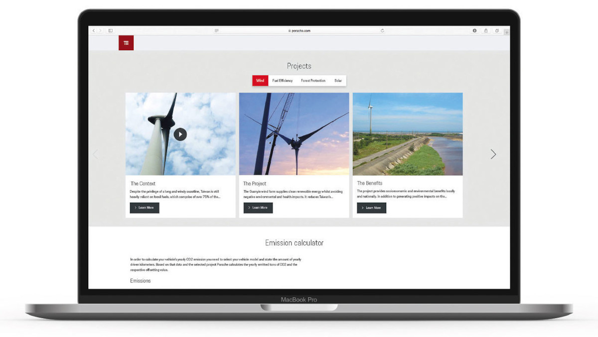 Porsche Impact para compensar la huella de carbono