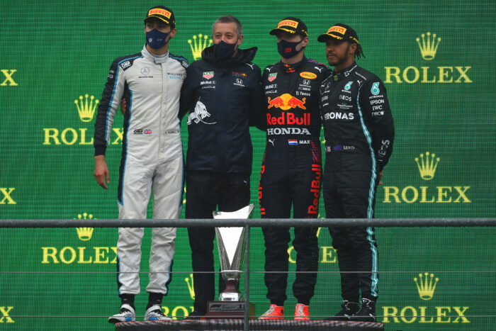 Verstappen declarado ganador del GP de Bélgica, Russell sella su primer podio