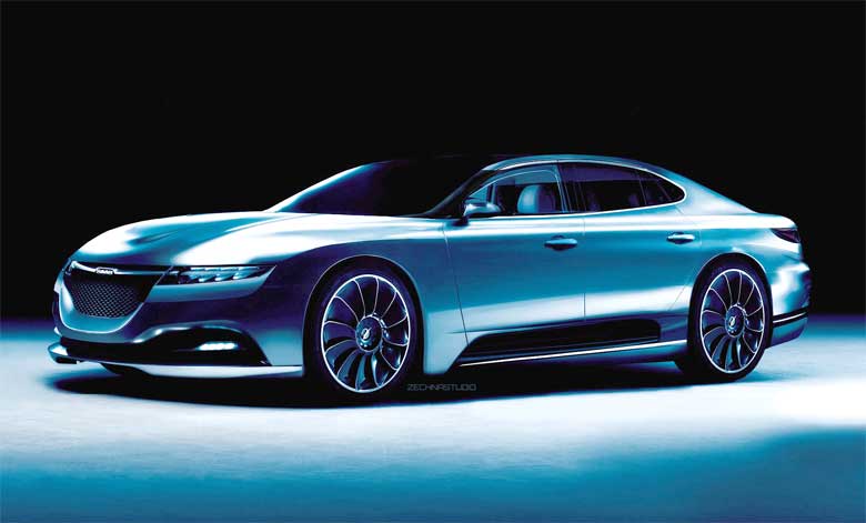 Concepto del Saab 9 5 vehículo hecho durante la época de Spyker y Saab