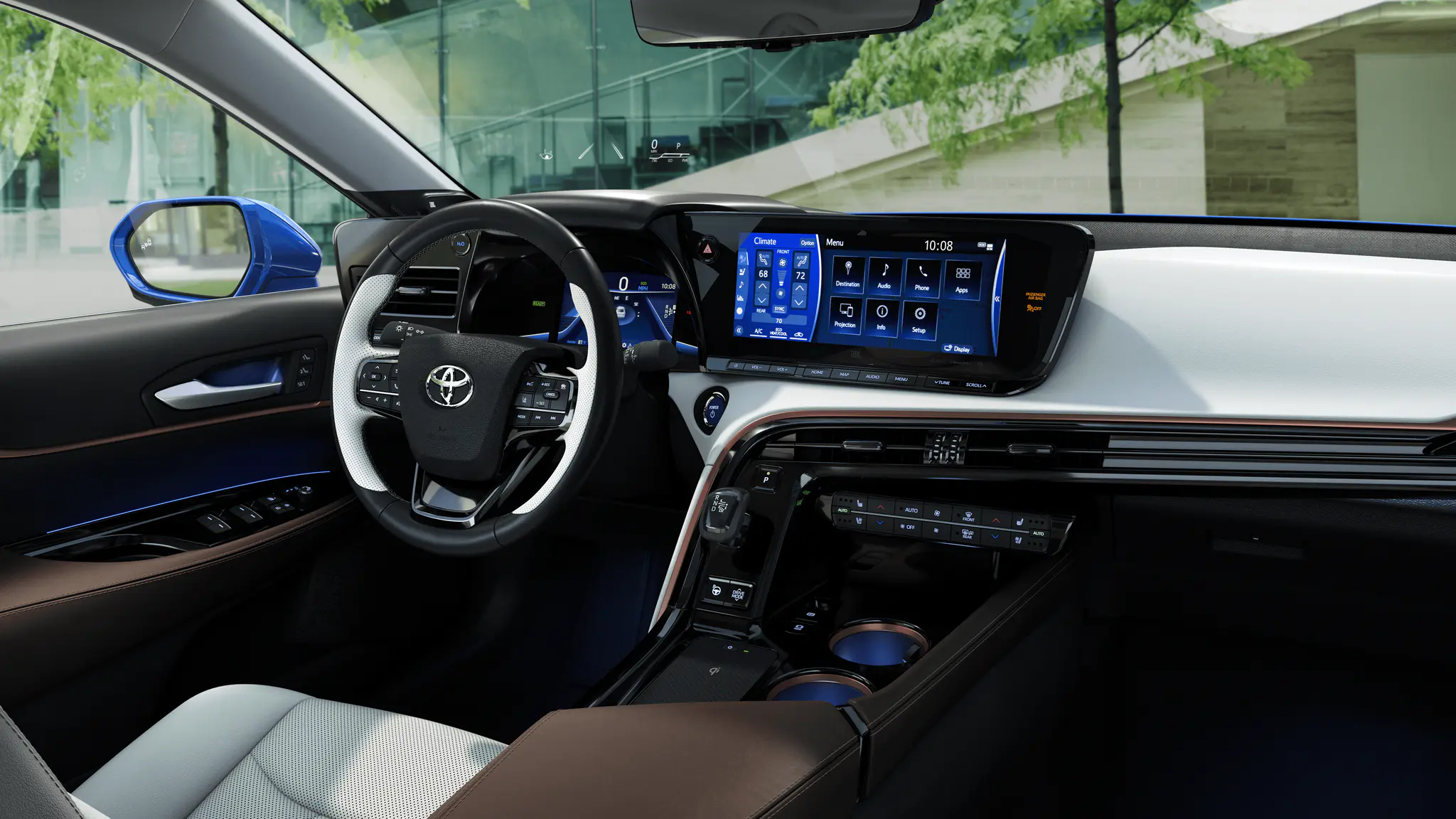 El interior del coche es totalmente futurista