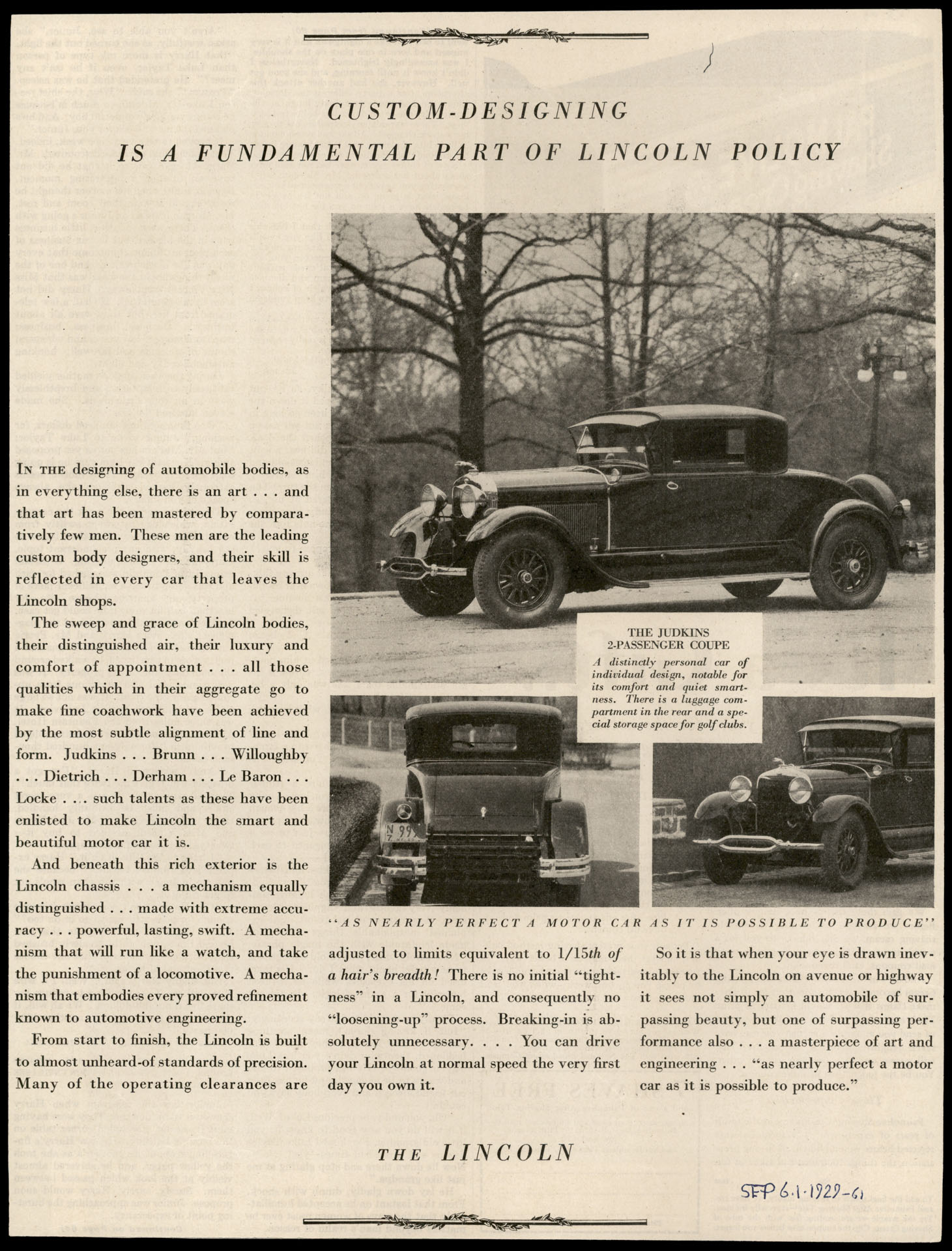 1929 Lincoln Model L Touring Car | Memo Lira