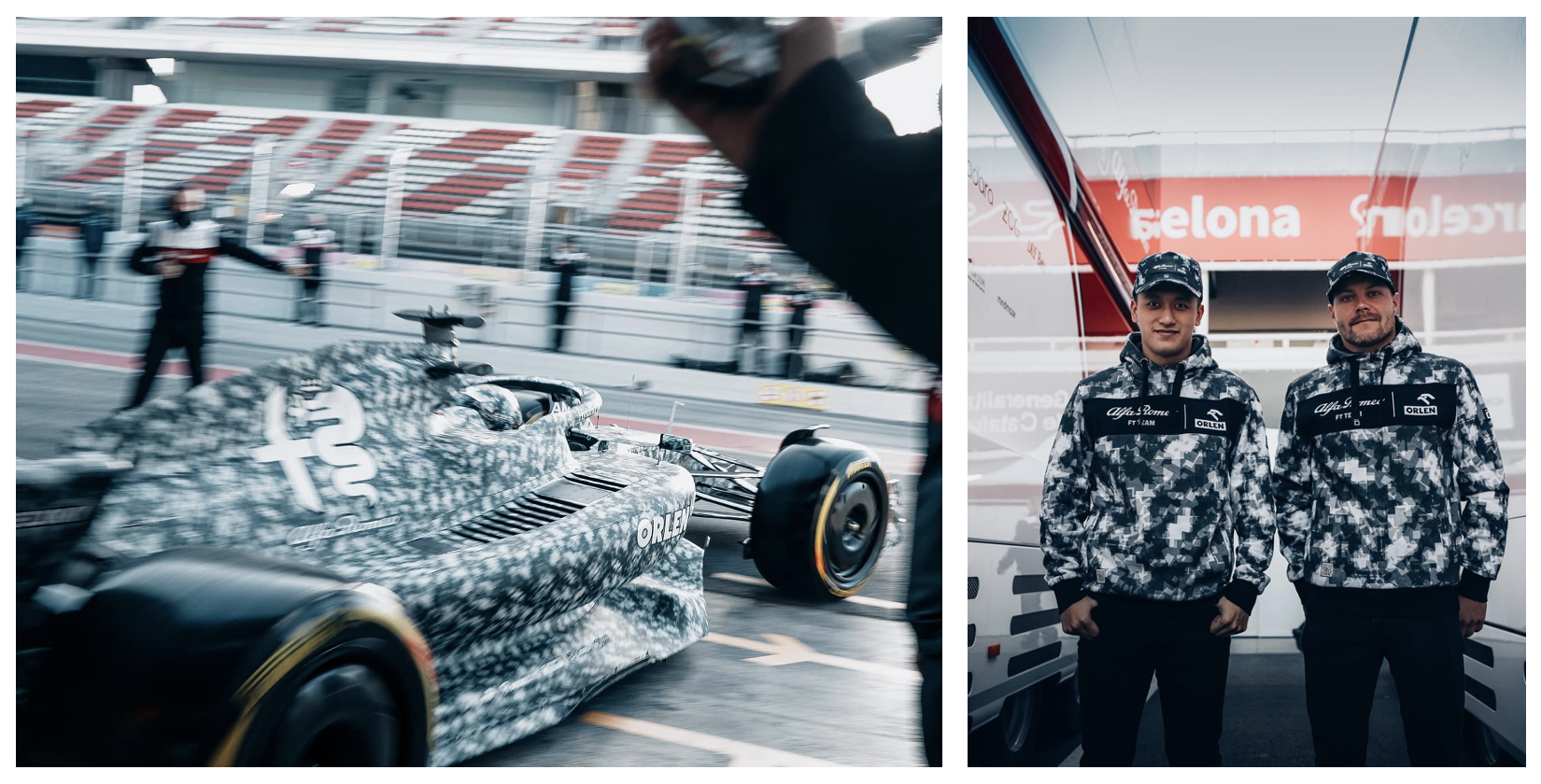 Alfa Romeo luce una decoración especial para la primera salida pública del C42