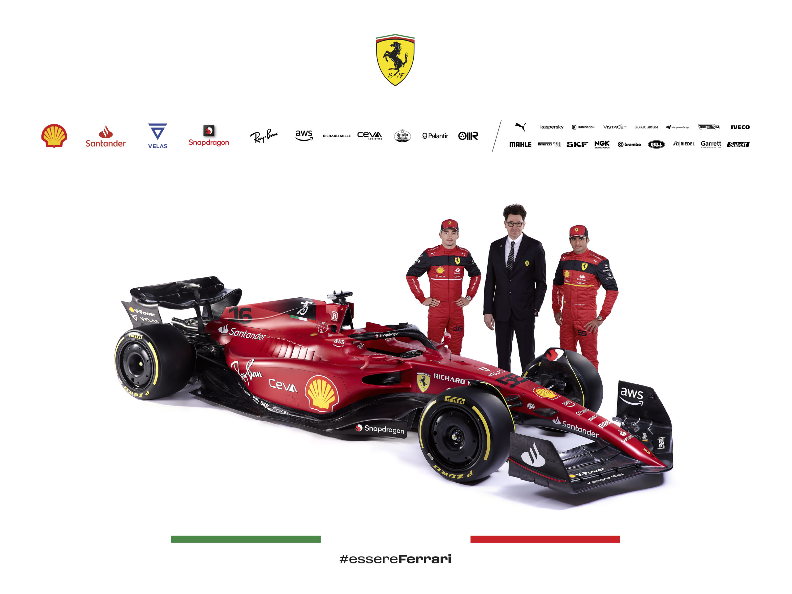La Scuderia Ferrari presenta a su retador de 2022 el F1 75