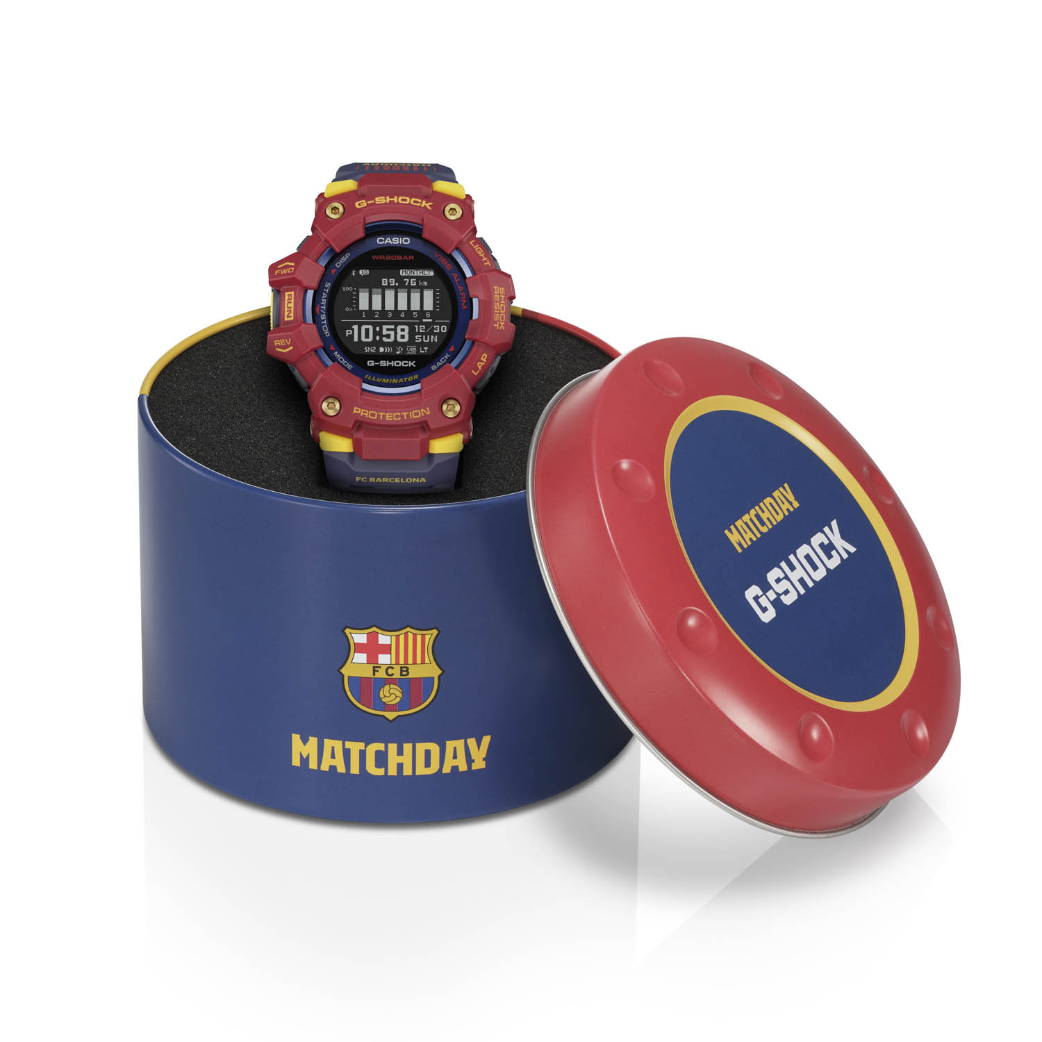 Casio G Shock FC Barcelona Colaboración Matchday GBD 100BAR 4 package 01
