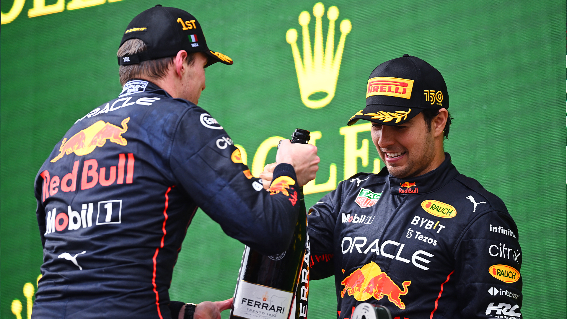 Verstappen y Pérez en el podio en Imola, 1-2 para Red Bull Racing