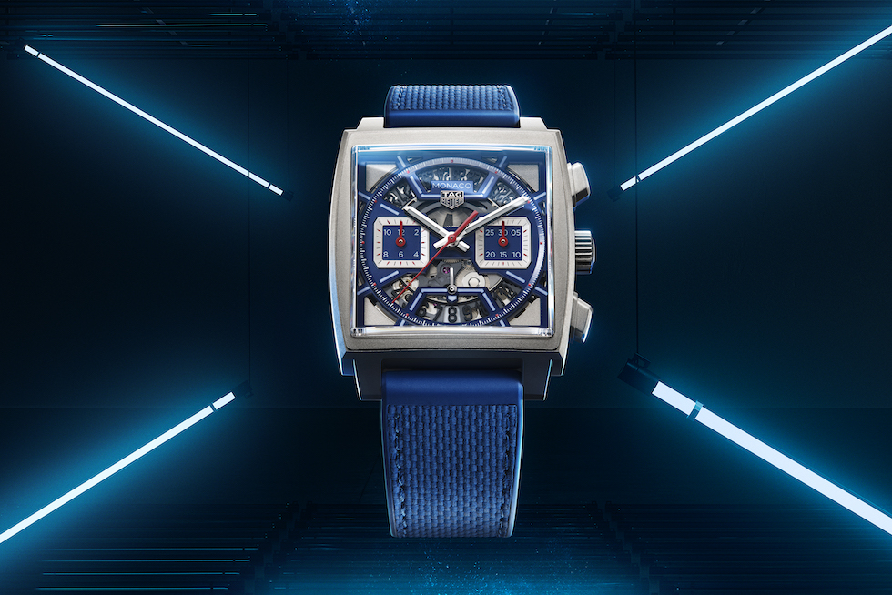 TAG Heuer Monaco esqueleto azul hero