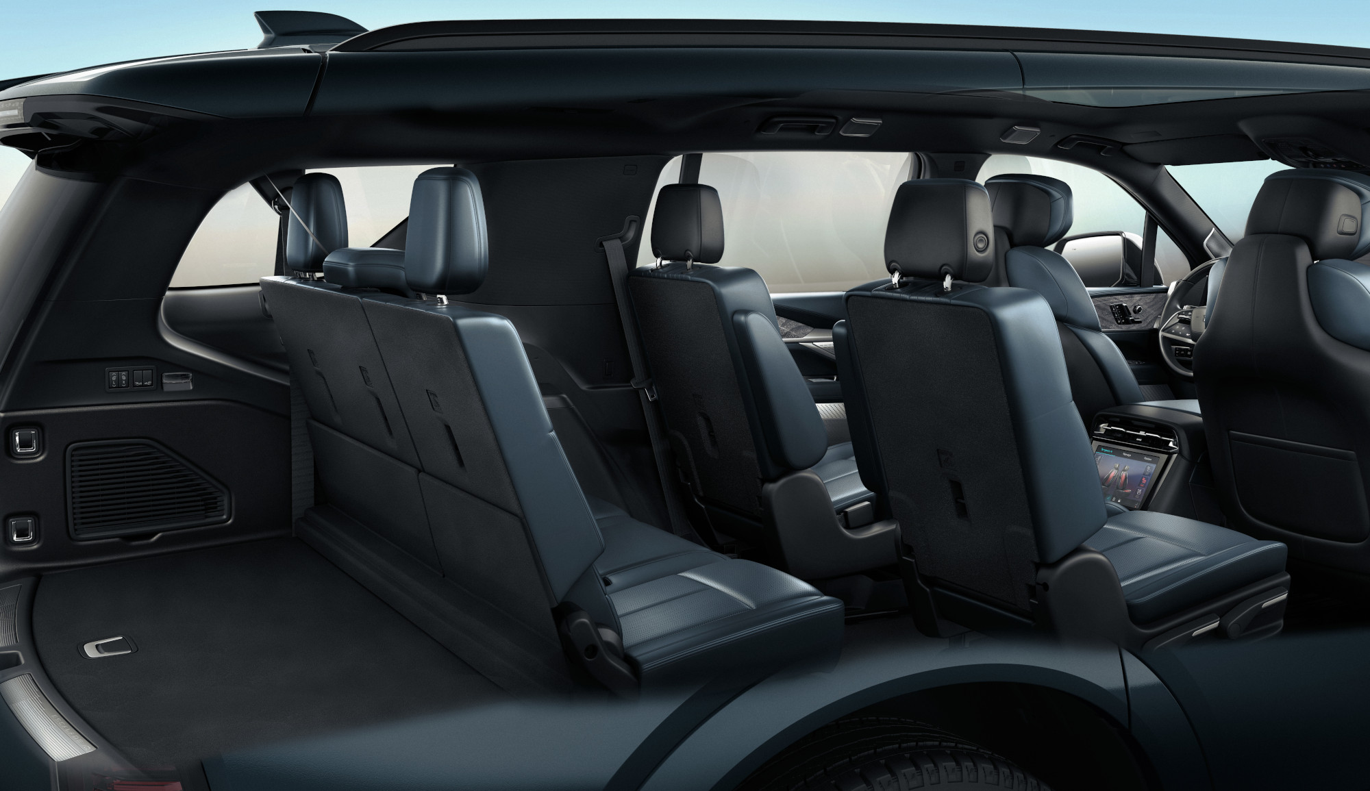 Interior para siete pasajeros en Cadillac Escalade IQL 2026 | Memo Lira Interior para siete pasajeros en Cadillac Escalade IQL 2026