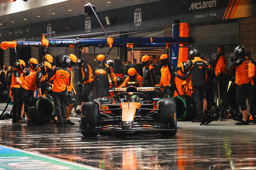 Norris brilla bajo la tormenta y se queda con la pole del caótico GP de Las Vegas