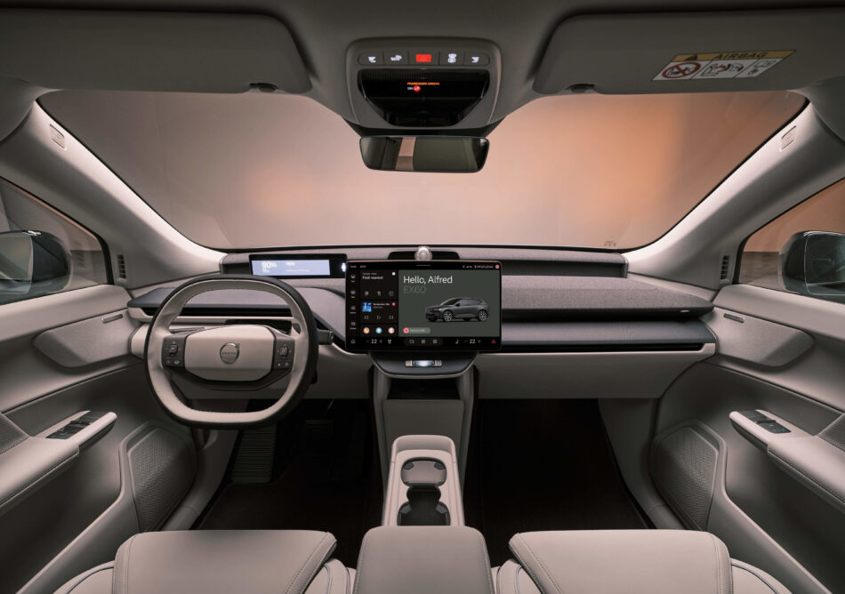 Interior tecnológico en Volvo EX60 | Memo Lira Interior tecnológico en Volvo EX60