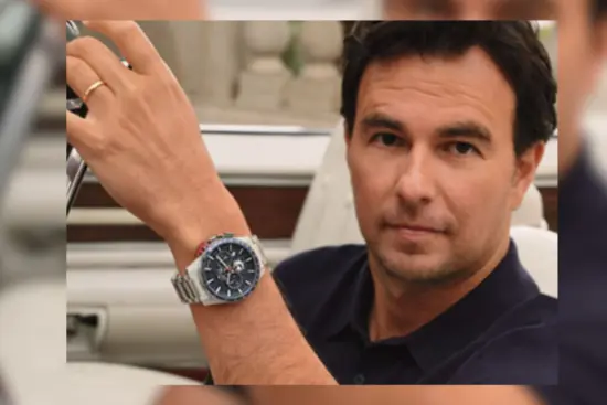 Checo Pérez con reloj Tommy Hilfiger Bank Primavera–Verano 2026 en campaña oficial