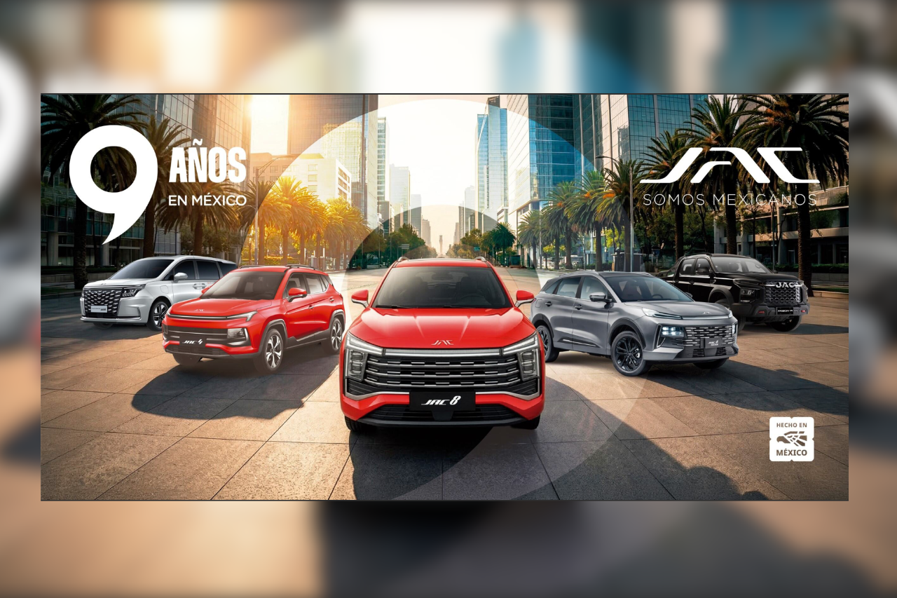 Gama de vehículos JAC disponibles en México con un fondo citadino