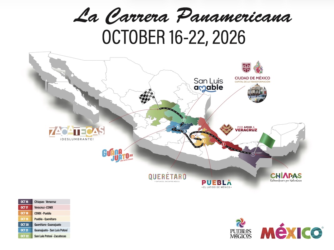 La Carrera Panamericana 2026 encenderá motores con una ruta de más de 3,500 km por México
